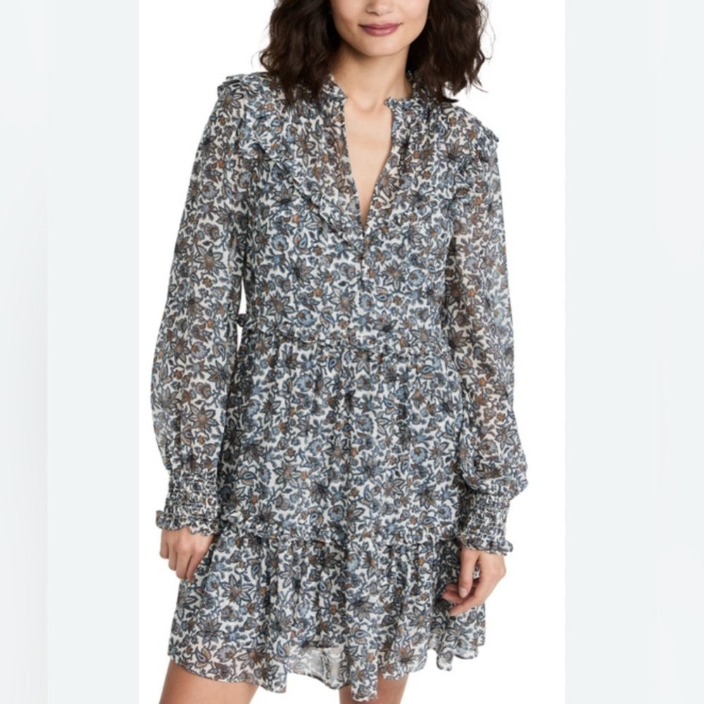 Veronica Beard Savile Floral Silk Dress